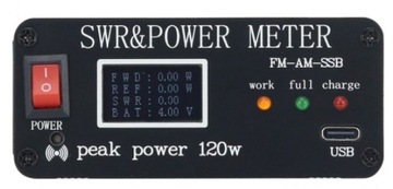 SWR-50 cyfrowy reflektometr 1.8-50 MHz akumulator