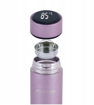 Термос со светодиодной подсветкой РОЗОВЫЙ 400мл РОЗОВЫЙ Kamille