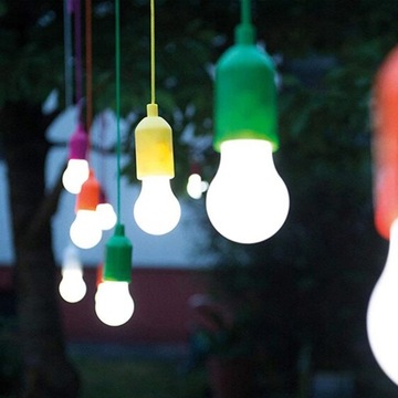 Kolorowe diody LED wiszące lampy przenośne sznurek namiot Camping światło o
