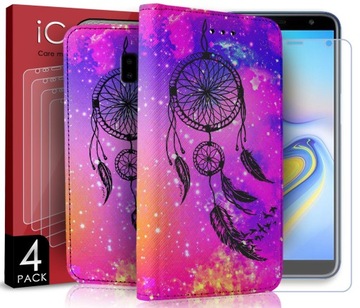 4+1 ETUI DO SAMSUNG GALAXY J6+ PLUS WZORY + SZKŁO