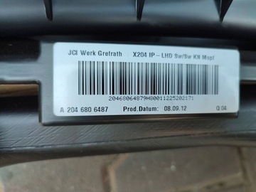 Mercedes-Benz GLK (X204) 2013 Deska rozdzielcza