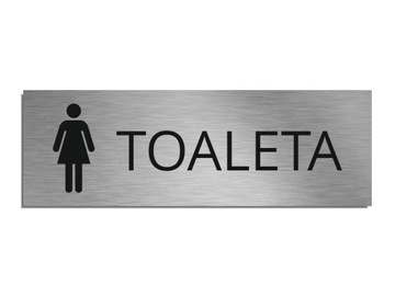 Tabliczka Toaleta damska samoprzylepna 5x15cm