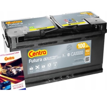 AKUMULATOR CENTRA FUTURA 100Ah 900A NOWY MODEL 2.0
