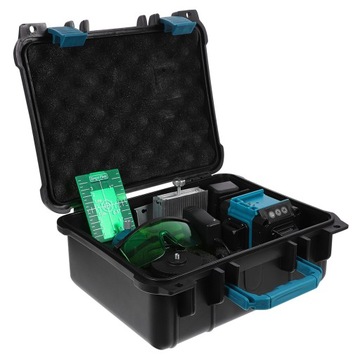 Poziomica laserowa 4D Laser krzyżowy 16 linii Futerał 2x bateria
