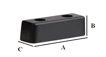 Рампа автомобильный бампер 200x52x80 2 отверстия