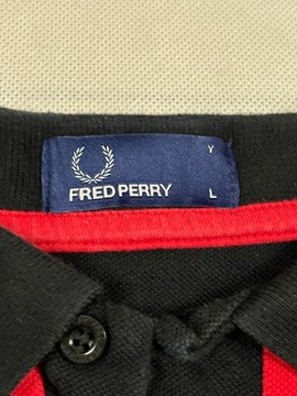 Fred Perry Polo Męskie Dziecięce Paski Logo Unikat Klasyk L 14Y 15Y