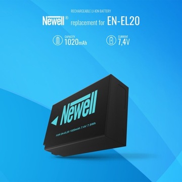 АККУМУЛЯТОР NEWELL АККУМУЛЯТОР ДЛЯ NIKON EN-EL20 ENEL20