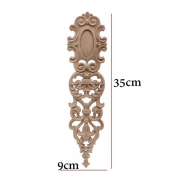 Drewniany dekor ornament na meble renowacja 35x9cm