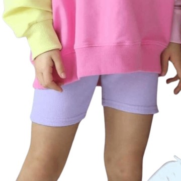 Fioletowe prążkowane getry kolarki Qba Kids 122