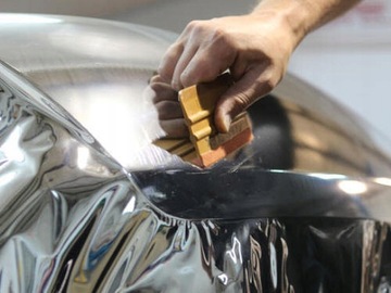 FOLIA OKLEINA LUSTRZANA CHROM SREBRNA 152cmx1M