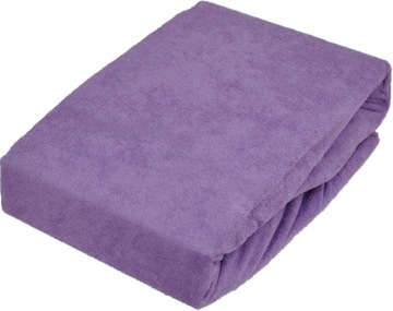 PRZEŚCIERADŁO FROTTE Z GUMKĄ 120X200 GRUBE FIOLET