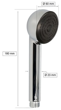 ДУШЕВАЯ РУЧКА 180X60 ММ, 1 ФУНКЦИЯ