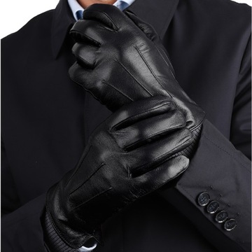 ПЕРЧАТКИ КОЖАНЫЕ МУЖСКИЕ, ТЕЛЯЧЬЯ КОЖА НА МИШКЕ ТЕДДИ