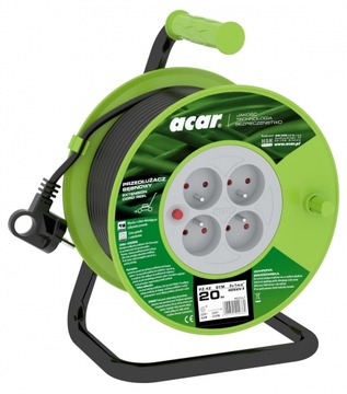 ZWIJANY PRZEDŁUŻACZ BĘBNOWY BUDOWLANY OGRODOWY 20m