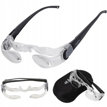 LUPA NA GŁOWĘ CZOŁOWA OKULARY Z DIODAMI 2 LED 3.5x