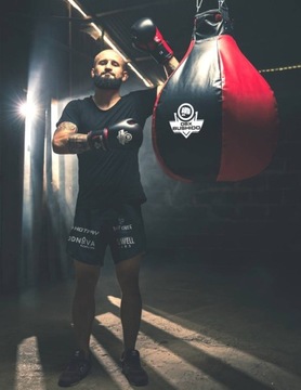 ПУСТАЯ БОКСЕРСКАЯ ГРУША XXL ЧЕРНО-КРАСНАЯ 80 СМ ДО 75 КГ DBX BUSHIDO