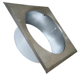 ROZETA RUROWA OCYNK RURA KOMINOWA DYMNA FI 120MM MASKOWNICA