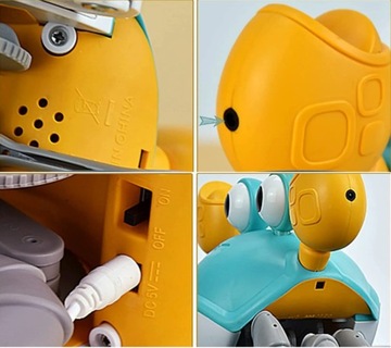 Интерактивная светодиодная игрушка-беглый ползающий ходячий краб для детей