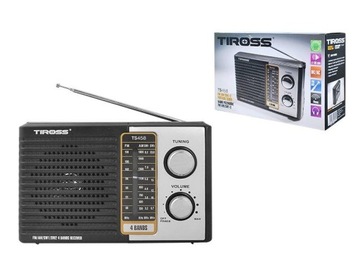 Radio sieciowo-bateryjne AM, FM, SW Tiross TS-458