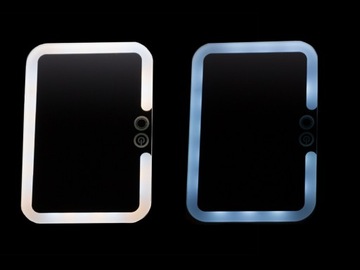 ЗЕРКАЛО КОСМЕТИЧЕСКОЕ ДЛЯ МАКИЯЖА СО СВЕТОДИОДНОЙ ПОДСВЕТКОЙ, ЗАКРЫТОЕ, РУЧНАЯ РАБОТА В КОРПУСЕ