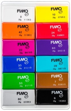 Staedtler Fimo PLASTIC PASS 12 БАЗОВЫХ цветов