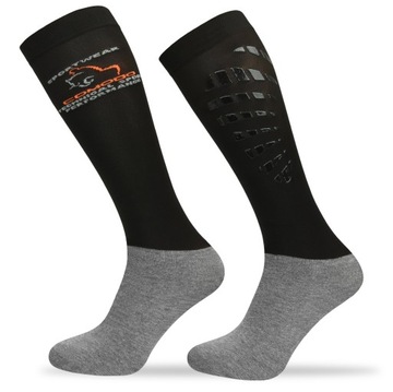 Skarpety jeździeckie z silikonem SPJT - mikrofibra