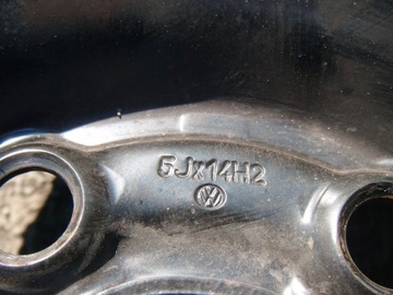2× DISK OCELOVÝ VOLKSWAGEN OE 0 6.0" X 14" 5X100 ET 35