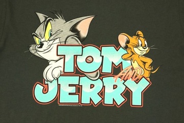 Koszulka męska młodzieżowa T-Shirt OLD NAVY Tom and Jerry r. M Kot Szara