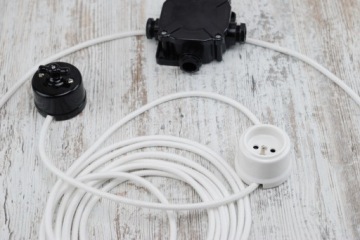 Белый хлопковый трос с натуральной оплеткой-пауком своими руками.