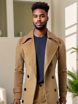 ЭЛЕГАНТНОЕ МУЖСКОЕ ДЛИННОЕ ОСЕННЕЕ ЗИМНЕЕ ПАЛЬТО