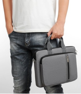 Etui/torba na laptopa 17,3 z paskiem kieszonki szary