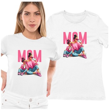 PREZENT DLA MAMY KOSZULKA Z MAMĄ I CÓRKĄ DZIEŃ MAMY MATKI T-SHIRT DAMSKI