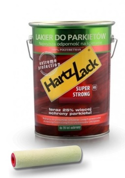 Zestaw Lakier Hartzlack Super Strong HS Bezbarwny Połysk 5L + wałek
