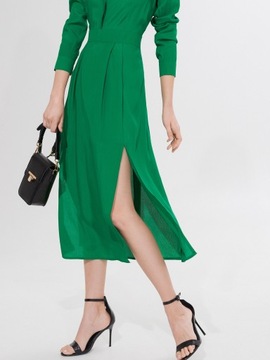 MOHITO-zielona sukienka szmizjerka maxi - 42