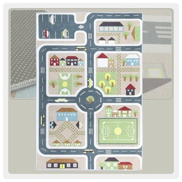 Детский ковер STREETS CITY street road 100х150 см МЯГКИЙ и ПРОЧНЫЙ