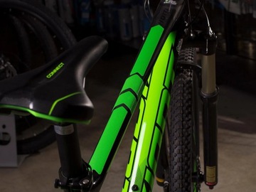 Naklejki na rower Ochrona Ramy Rowerowej MTB AMS - Green White