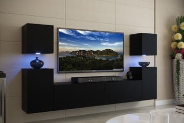 Meblościanka do salonu pokoju Meble Grey C32 1M