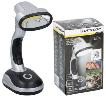Lampka turystyczna robocza warsztatowa biurkowa LED COB DUNLOP 80lm