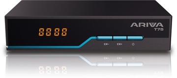 Zestaw DEKODER telewizji naziemnej Ariva T75 DVB-T2/H.265+ uchwyt GRATIS