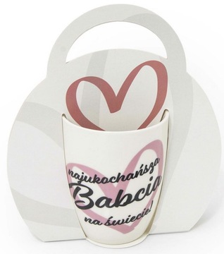 Kubek dla babci NAJUKOCHAŃSZA BABCIA 340 ml 0643