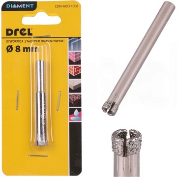 OTWORNICA DIAMENTOWA 8 mm KORONKA DO GRESU PŁYTEK