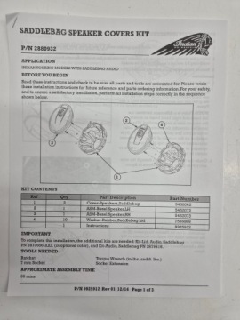 Комплект SPEAKER BOX для багажника Indian Touring