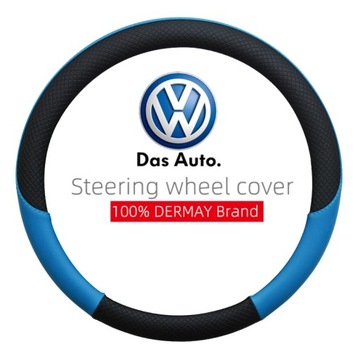 MODRÁ KOŽENÁ KRYT ŘÍDÍCÍ VOZIDLA PRO VOLKSWAGEN VW T4 T5 T6