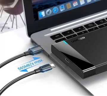 КОРПУС UGREEN ДЛЯ SATA 2,5' HDD SDD 6 ТБ USB C POCKET ДО 5 ГБ/С