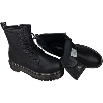 Glany Damskie Ocieplane Buty Zimowe Czarne wysokie Big Star KK274537 36