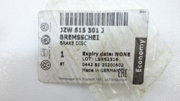 JZW615301J, 1K0615301K, Bremsscheibe bremsen vorne OCTAVIA GOLF A3 CADDY 288MM OE JZW615301J 1K0615301K | thumb 6