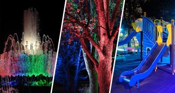 МОЩНЫЙ НАРУЖНЫЙ ЦВЕТНОЙ СВЕТИЛЬНИК PA RGB ГАЛОГЕННЫЙ ПРОЖЕКТОР С ДИСТАНЦИОННЫМ УПРАВЛЕНИЕМ IP66 20ВТ