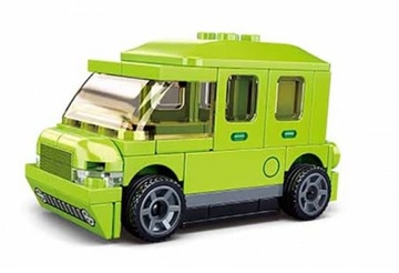 KLOCKI SLUBAN MINI POJAZD AUTO ZIELONE Z NAPĘDEM