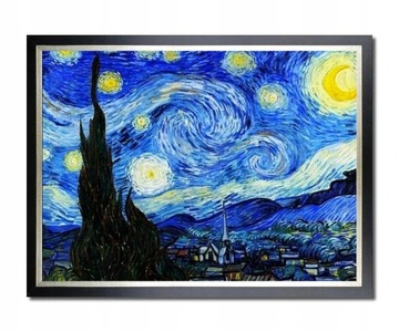 OBRAZ Vincent van Gogh GWIAŹDZISTA NOC na płótnie