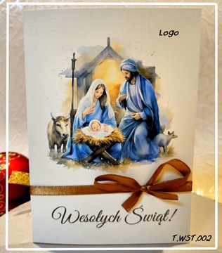 Рождественские открытки новой компании Рождество с логотипом ленты с логотипом ленты